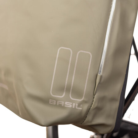 Basil Enkele fietstas SoHo Nordlicht MIK Studs 17L Mosgroen