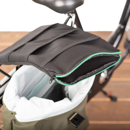 Basil Enkele fietstas SoHo Nordlicht MIK Studs 17L Mosgroen