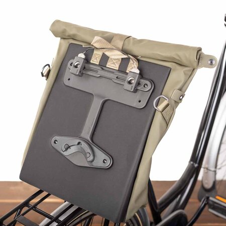 Basil Enkele fietstas SoHo Nordlicht MIK Studs 17L Mosgroen