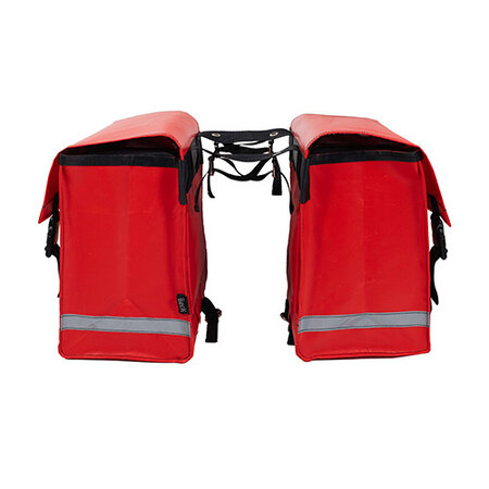 Beck Dubbele fietstas Nostalgic 52L Red