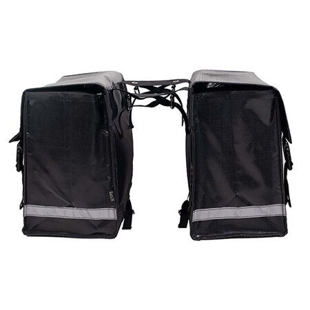 Beck Dubbele fietstas Nostalgic 52L Black Shiny