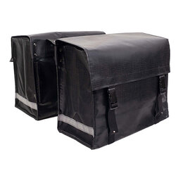 Beck Dubbele fietstas Nostalgic 52L Black Shiny