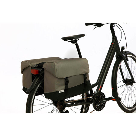 New Looxs Dubbele fietstas  Oslo Joli Double 37L Zwart/groen
