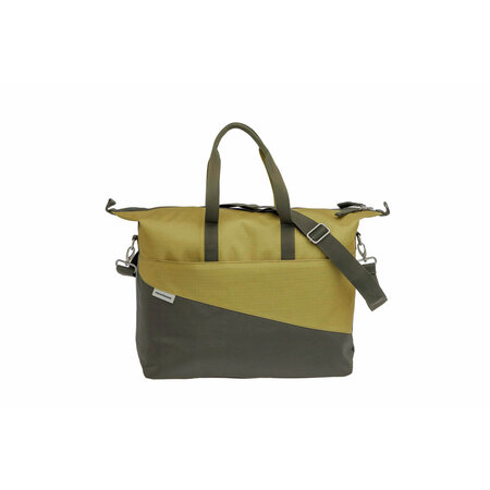 New Looxs Enkele fietstas Oslo Tendo 21L Olijfgroen/geel