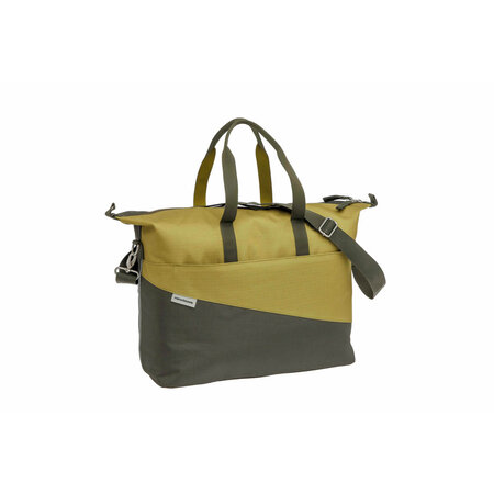 New Looxs Enkele fietstas Oslo Tendo 21L Olijfgroen/geel