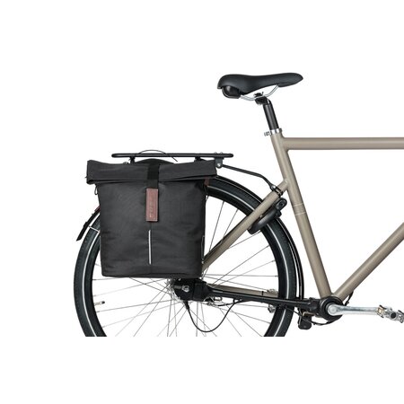 Basil Enkele fietstas Shopper City MIK Studs 16L Zwart