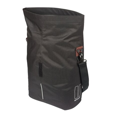 Basil Enkele fietstas Shopper City MIK Studs 16L Zwart