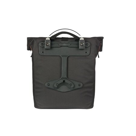 Basil Enkele fietstas Shopper City MIK Studs 16L Zwart