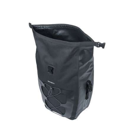 Basil Enkele Fietstas Navigator Waterproof L MIK Studs 22L Zwart - Waterdicht