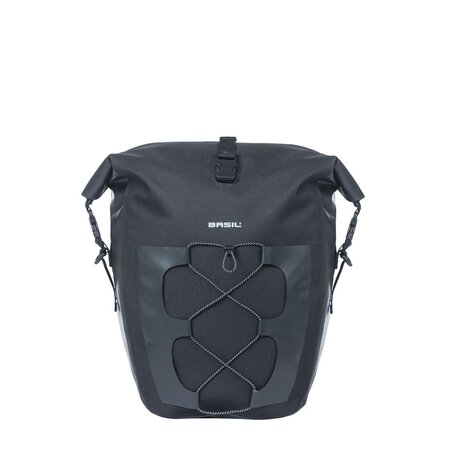 Basil Enkele Fietstas Navigator Waterproof L MIK Studs 22L Zwart - Waterdicht