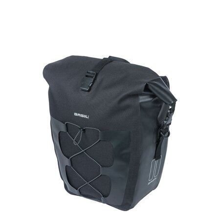 Basil Enkele Fietstas Navigator Waterproof L MIK Studs 22L Zwart - Waterdicht