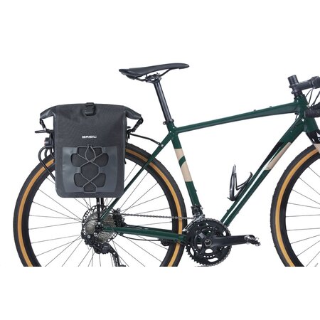 Basil Enkele Fietstas Navigator Waterproof M MIK Studs 14L Zwart - Waterdicht