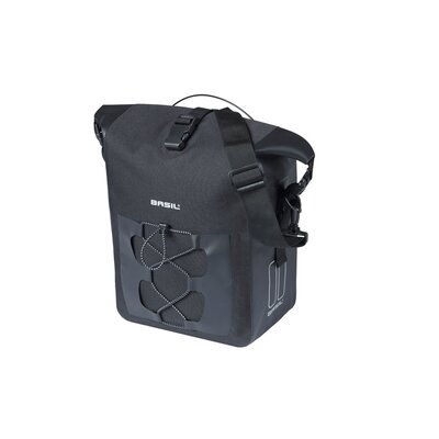 Basil Enkele Fietstas Navigator Waterproof M MIK Studs 14L Zwart