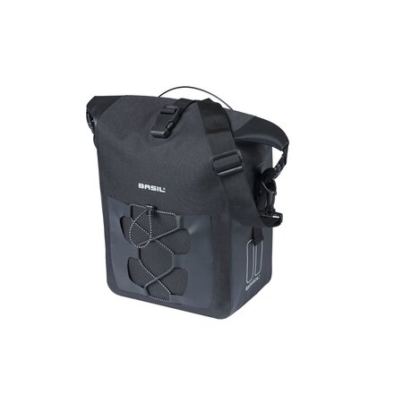Basil Enkele Fietstas Navigator Waterproof M MIK Studs 14L Zwart - Waterdicht