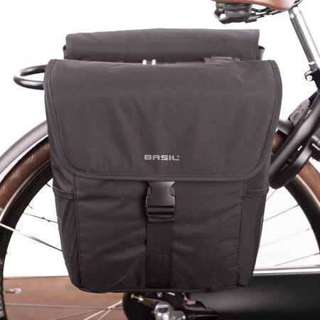 Basil Dubbele Fietstas Go - 32L Zwart
