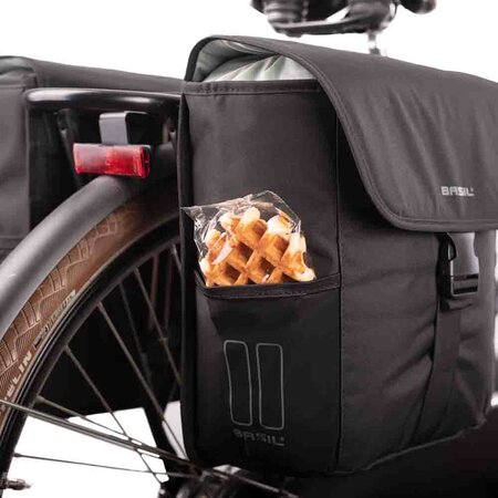 Basil Dubbele Fietstas Go - 32L Zwart
