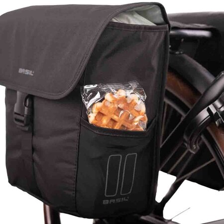 Basil Dubbele Fietstas Go - 32L Zwart