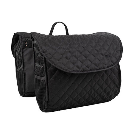 Beck Dubbele fietstas Quilt MIK 36L Zwart