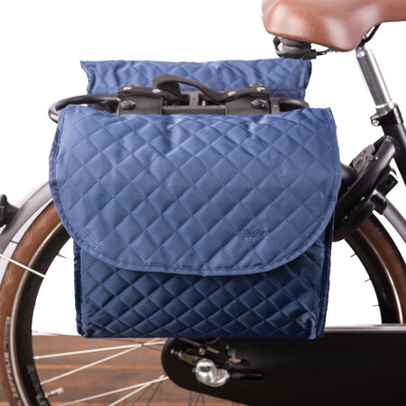 Beck Dubbele fietstas Quilt MIK 36L Navy