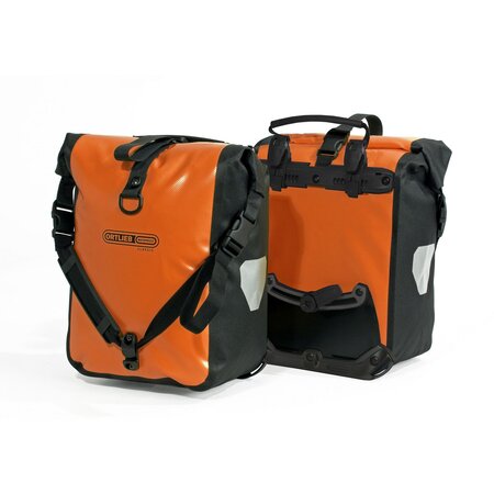 Ortlieb Sport-Roller Classic QL 2.1 Oranje/Zwart 29L - Set van twee tassen
