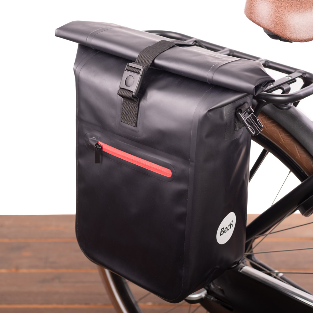 Enkele fietstas Base TPU Zwart/Rood 18L