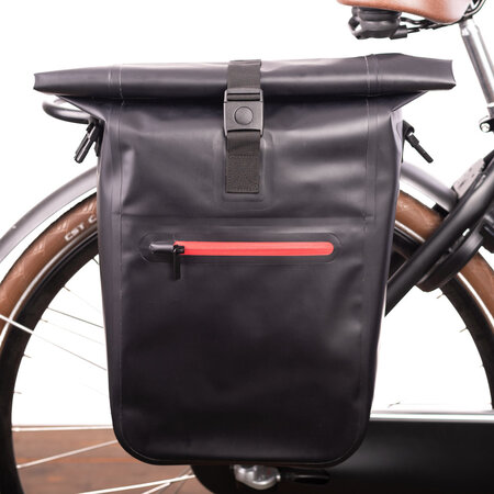 Beck Enkele fietstas Base TPU Zwart/Rood 18L