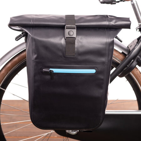 Beck Enkele fietstas Base TPU Zwart/Blauw 18L