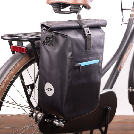Beck Enkele fietstas Base TPU Zwart/Blauw 18L