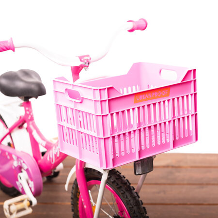 Urban Proof Fietskrat Recycled Junior 10L Felroze