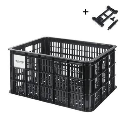 Basil Fietskrat Crate L 40L Black MIK 2.0