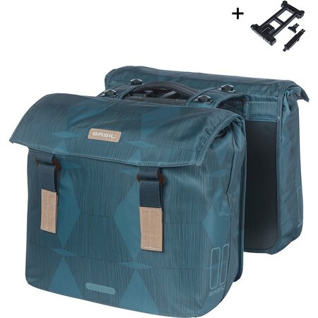 Basil Dubbele fietstas Elegance MIK 2.0 40-49L Estate Blue