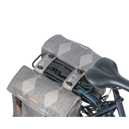 Basil Dubbele fietstas Elegance MIK 2.0 40-49L Chateau Taupe
