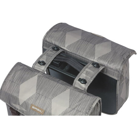 Basil Dubbele fietstas Elegance MIK 2.0 40-49L Chateau Taupe