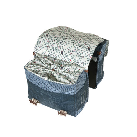 Basil Dubbele Fietstas Bohème MIK 2.0 32L Indigo Blue