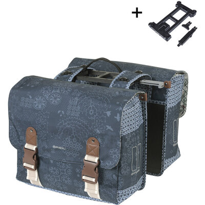 Basil Dubbele Fietstas Bohème MIK 2.0 32L Indigo Blue