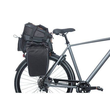 Basil Miles Tarpaulin Trunkbag XL Pro MIK 2.0 9-36L Bagagedragertas Black Orange