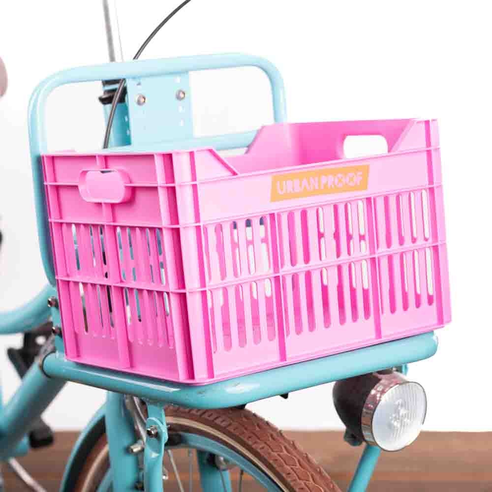 Fietskrat Recycled Junior 10L Felroze