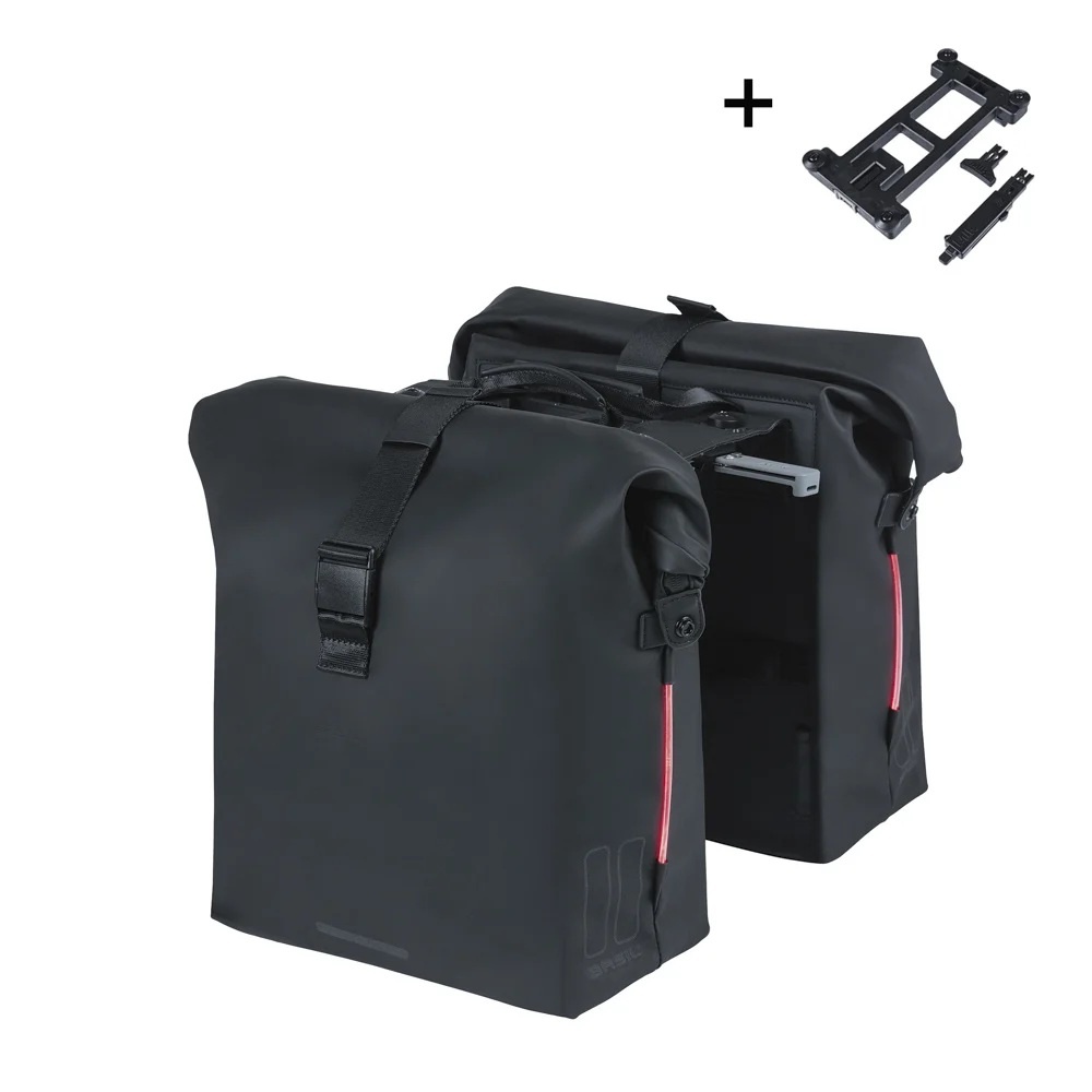 Dubbele Fietstas SoHo Nordlicht MIK 2.0 - 41L Zwart