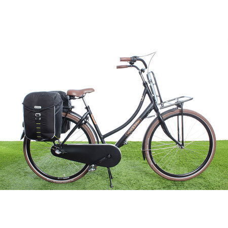 Basil Dubbele Fietstas Miles MIK 2.0 32L Black/Lime