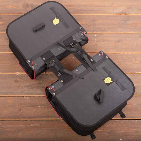 Beck Dubbele fietstas Organic Rode Bies 42L
