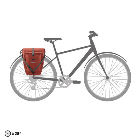 Ortlieb Enkele Fietstas Back-Roller Plus QL 2.2 Dark Chilli - 23L
