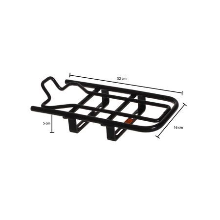 Steco Universele opzetdrager e-bike - matzwart