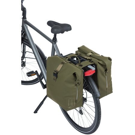 Basil Dubbele Fietstas SoHo Nordlicht MIK 2.0 - 41L Mosgroen