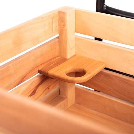 Wooden Amsterdam Urban Explorer Fietskrat L met beker- en parapluhouder