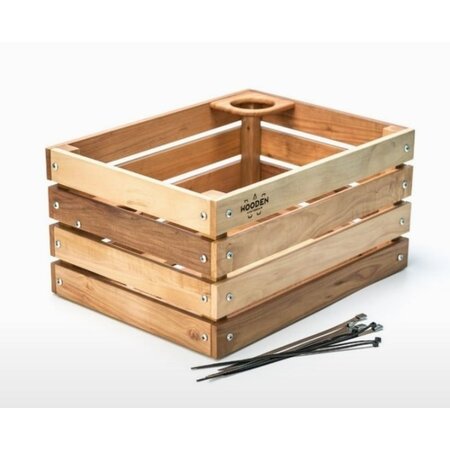 Wooden Amsterdam Urban Explorer Fietskrat L met beker- en parapluhouder