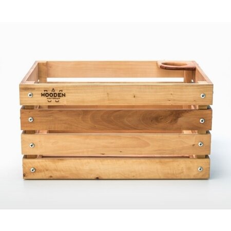Wooden Amsterdam Urban Explorer Fietskrat L met beker- en parapluhouder
