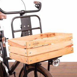 Wooden Amsterdam houten fietskratten Urban Explorer Fietskrat M met bekerhouder