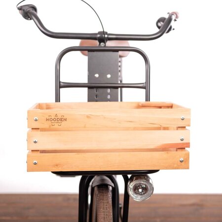Wooden Amsterdam Urban Explorer Fietskrat M met bekerhouder
