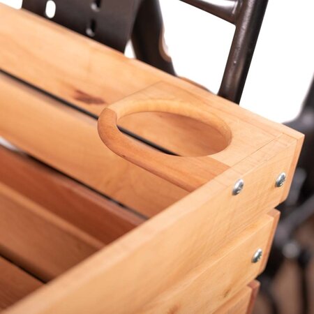 Wooden Amsterdam Urban Explorer Fietskrat M met bekerhouder