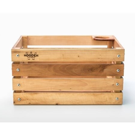Wooden Amsterdam Urban Explorer Fietskrat L met bekerhouder
